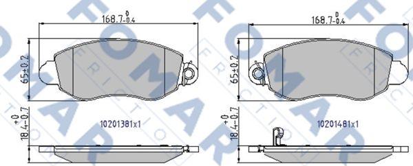 FOMAR Friction FO 904881 - Гальмівні колодки, дискові гальма autozip.com.ua