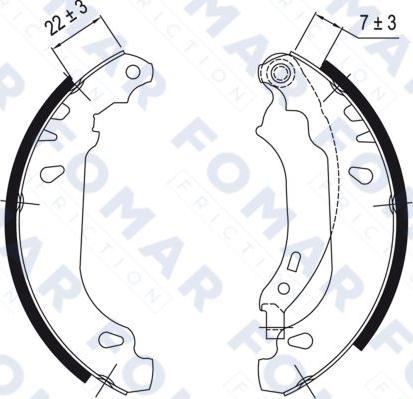 FOMAR Friction FO 9048 - Комплект гальм, барабанний механізм autozip.com.ua