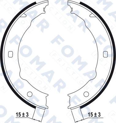 FOMAR Friction FO 9057 - Комплект гальм, барабанний механізм autozip.com.ua