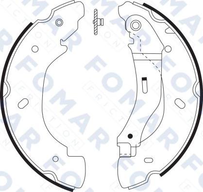 FOMAR Friction FO 9064 - Комплект гальм, барабанний механізм autozip.com.ua