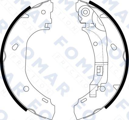 FOMAR Friction FO 9066 - Комплект гальм, барабанний механізм autozip.com.ua