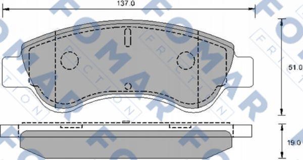 FOMAR Friction FO 906181 - Гальмівні колодки, дискові гальма autozip.com.ua