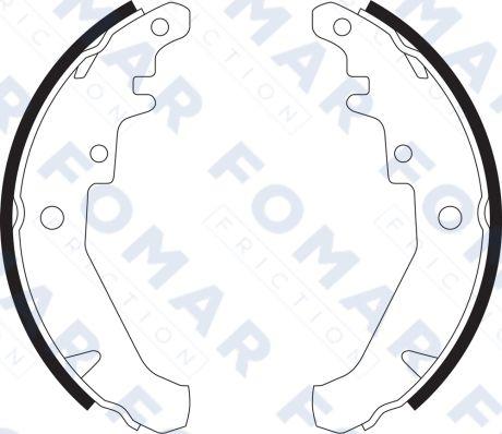 FOMAR Friction FO 9067 - Комплект гальм, барабанний механізм autozip.com.ua