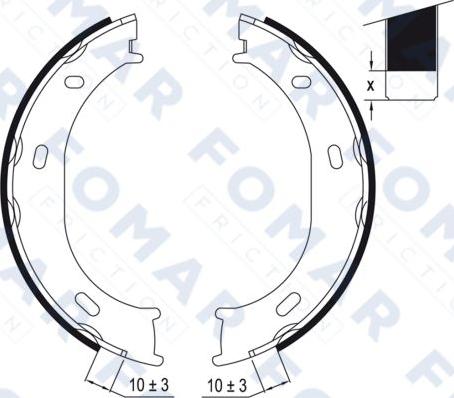 FOMAR Friction FO 9014 - Комплект гальм, барабанний механізм autozip.com.ua