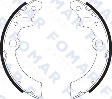 FOMAR Friction FO 9089 - Комплект гальм, барабанний механізм autozip.com.ua