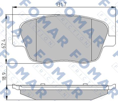 FOMAR Friction FO 908081 - Гальмівні колодки, дискові гальма autozip.com.ua