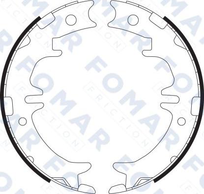 FOMAR Friction FO 9082 - Комплект гальм, барабанний механізм autozip.com.ua