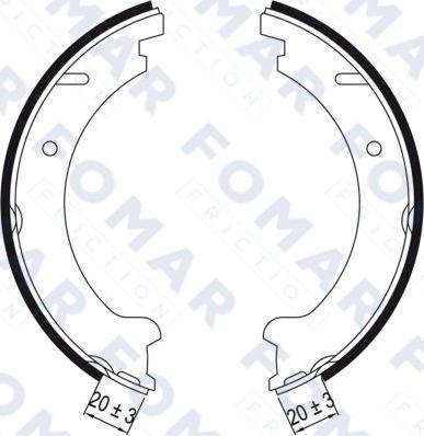 FOMAR Friction FO 9039 - Комплект гальм, барабанний механізм autozip.com.ua