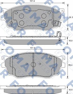 FOMAR Friction FO 903381 - Гальмівні колодки, дискові гальма autozip.com.ua