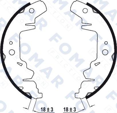 FOMAR Friction FO 9032 - Комплект гальм, барабанний механізм autozip.com.ua