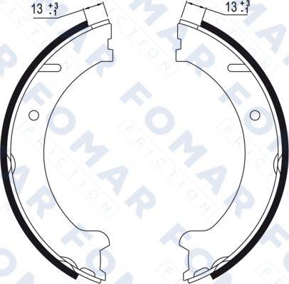 FOMAR Friction FO 9029 - Комплект гальм, барабанний механізм autozip.com.ua