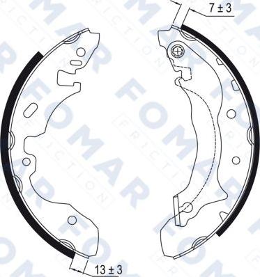 FOMAR Friction FO 9025 - Комплект гальм, барабанний механізм autozip.com.ua