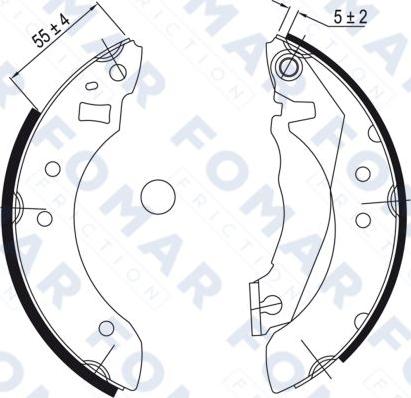 FOMAR Friction FO 9027 - Комплект гальм, барабанний механізм autozip.com.ua