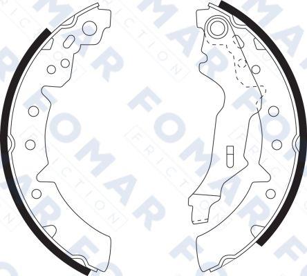 FOMAR Friction FO 9075 - Комплект гальм, барабанний механізм autozip.com.ua