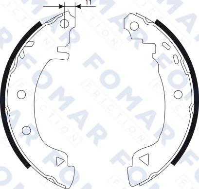 FOMAR Friction FO 9076 - Комплект гальм, барабанний механізм autozip.com.ua