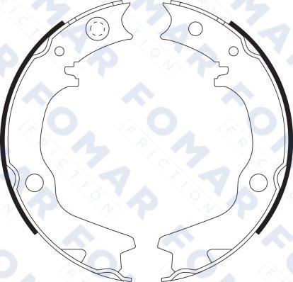 FOMAR Friction FO 9078 - Комплект гальм, барабанний механізм autozip.com.ua