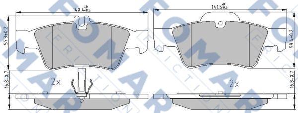 FOMAR Friction FO 914481 - Гальмівні колодки, дискові гальма autozip.com.ua