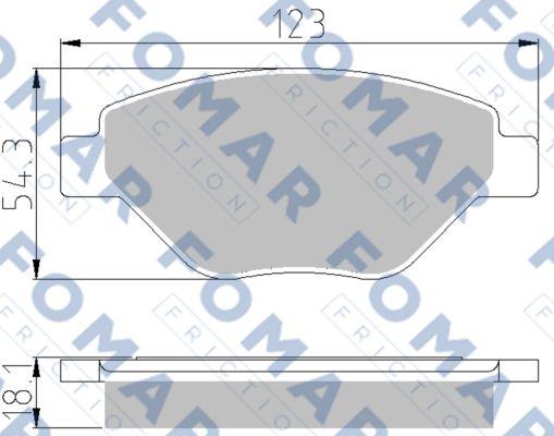 FOMAR Friction FO 914381 - Гальмівні колодки, дискові гальма autozip.com.ua