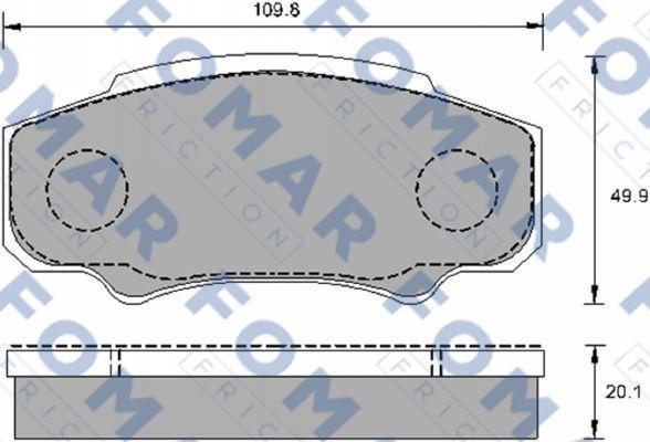 FOMAR Friction FO 910981 - Гальмівні колодки, дискові гальма autozip.com.ua