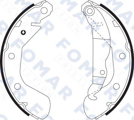 FOMAR Friction FO 9100 - Комплект гальм, барабанний механізм autozip.com.ua