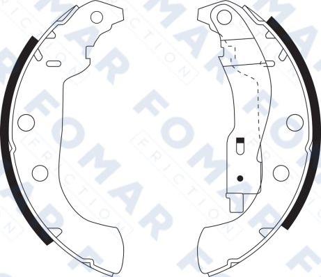 FOMAR Friction FO 9103 - Комплект гальм, барабанний механізм autozip.com.ua