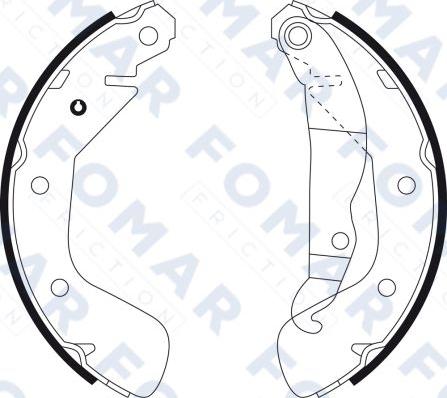 FOMAR Friction FO 9102 - Комплект гальм, барабанний механізм autozip.com.ua