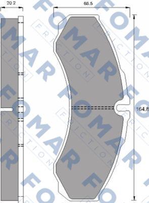 FOMAR Friction FO 911481 - Гальмівні колодки, дискові гальма autozip.com.ua