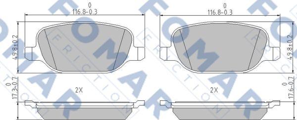 FOMAR Friction FO 913581 - Гальмівні колодки, дискові гальма autozip.com.ua