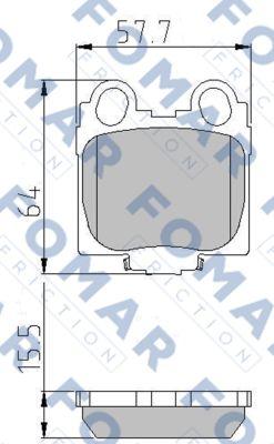 FOMAR Friction FO 934481 - Гальмівні колодки, дискові гальма autozip.com.ua