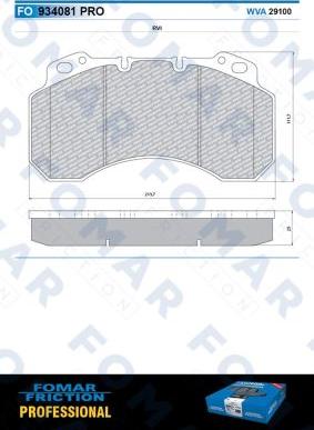 FOMAR Friction FO 934081 - Гальмівні колодки, дискові гальма autozip.com.ua