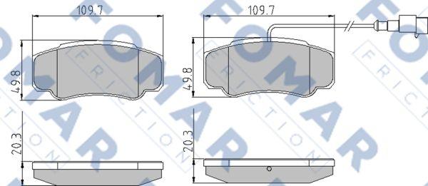 FOMAR Friction FO 934181 - Гальмівні колодки, дискові гальма autozip.com.ua