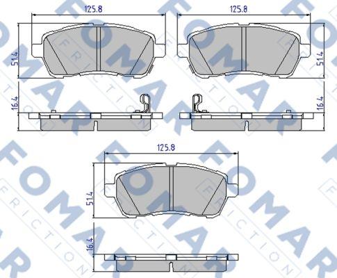 FOMAR Friction FO 935981 - Гальмівні колодки, дискові гальма autozip.com.ua