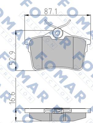 FOMAR Friction FO 935781 - Гальмівні колодки, дискові гальма autozip.com.ua