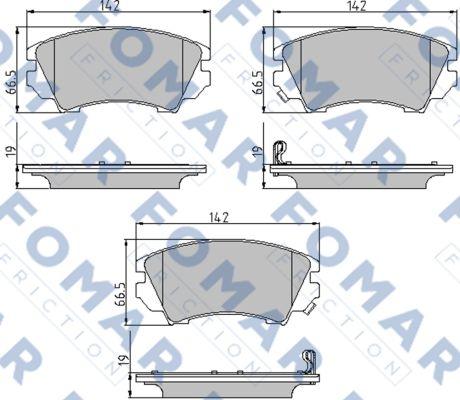 FOMAR Friction FO 936181 - Гальмівні колодки, дискові гальма autozip.com.ua