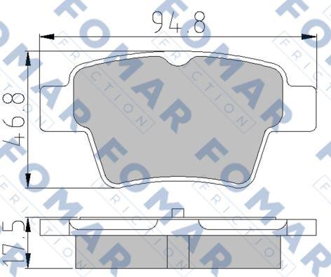 FOMAR Friction FO 930581 - Гальмівні колодки, дискові гальма autozip.com.ua