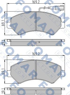 FOMAR Friction FO 930681 - Гальмівні колодки, дискові гальма autozip.com.ua