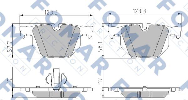 FOMAR Friction FO 930181 - Гальмівні колодки, дискові гальма autozip.com.ua