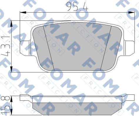 FOMAR Friction FO 930781 - Гальмівні колодки, дискові гальма autozip.com.ua