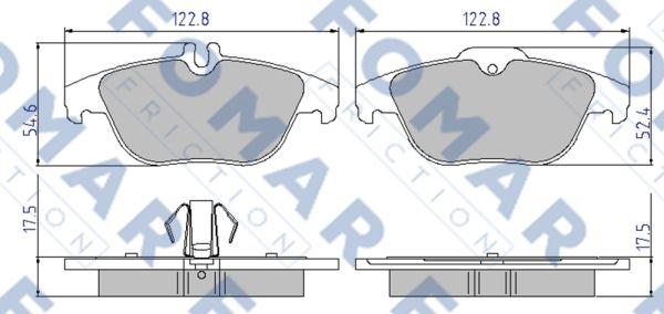 FOMAR Friction FO 931281 - Гальмівні колодки, дискові гальма autozip.com.ua