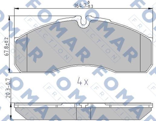 FOMAR Friction FO 933581 - Гальмівні колодки, дискові гальма autozip.com.ua