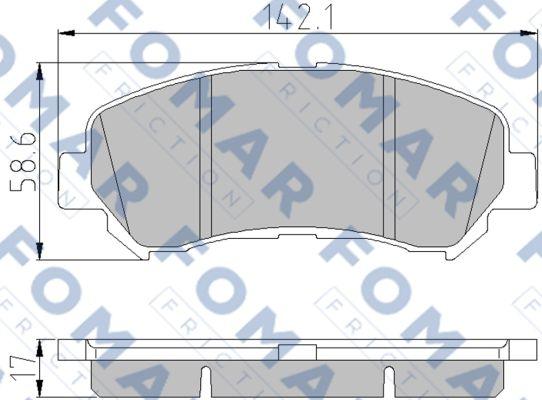 FOMAR Friction FO 933681 - Гальмівні колодки, дискові гальма autozip.com.ua