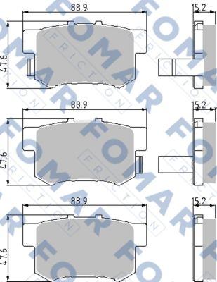 FOMAR Friction FO 933281 - Гальмівні колодки, дискові гальма autozip.com.ua