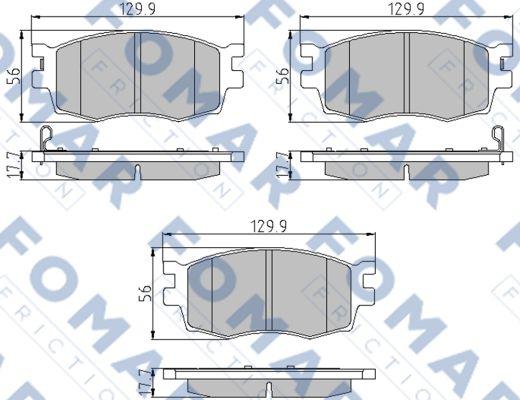 FOMAR Friction FO 932681 - Гальмівні колодки, дискові гальма autozip.com.ua