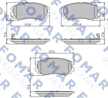 FOMAR Friction FO 932381 - Гальмівні колодки, дискові гальма autozip.com.ua