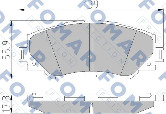 FOMAR Friction FO 932781 - Гальмівні колодки, дискові гальма autozip.com.ua