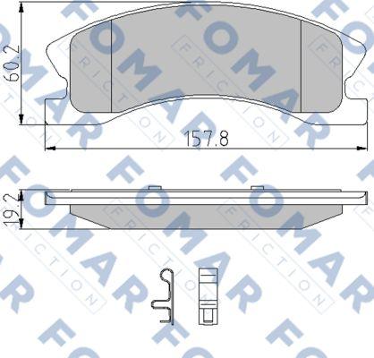 FOMAR Friction FO 937581 - Гальмівні колодки, дискові гальма autozip.com.ua