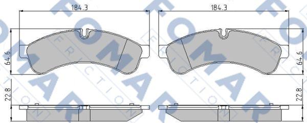 FOMAR Friction FO 929281 - Гальмівні колодки, дискові гальма autozip.com.ua