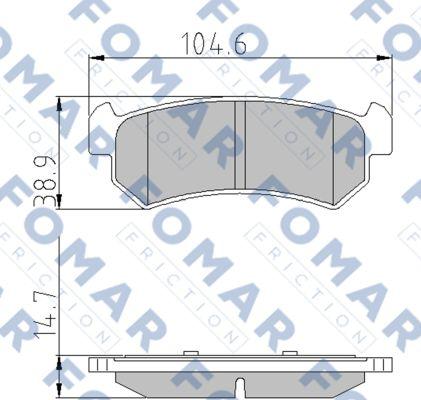 FOMAR Friction FO 929781 - Гальмівні колодки, дискові гальма autozip.com.ua