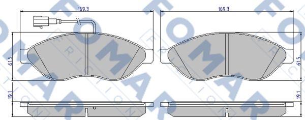 FOMAR Friction FO 924481 - Гальмівні колодки, дискові гальма autozip.com.ua