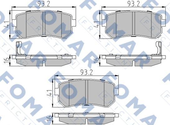 FOMAR Friction FO 924081 - Гальмівні колодки, дискові гальма autozip.com.ua